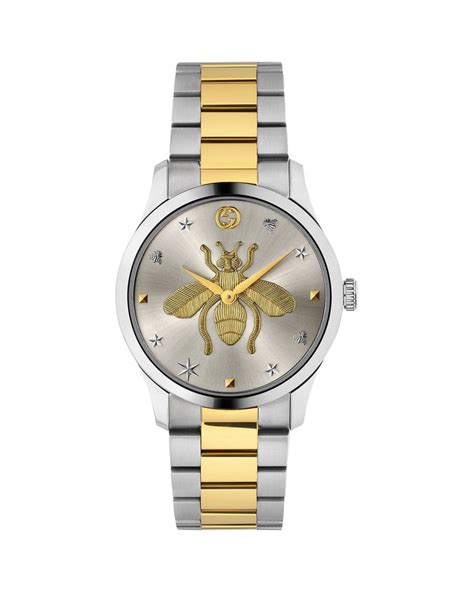 gucci around women two tone watch|gucci bumble bee watch.